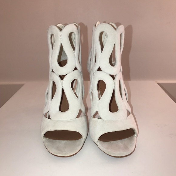 ALAIA SUEDE CAGE OPEN TOE BOOTIES SZ 40 - Picture 2 of 5